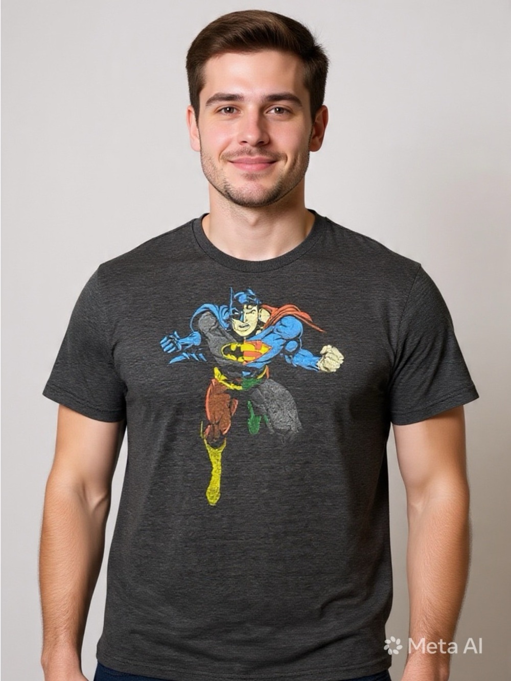 DC Comics Justice League Batman Superman Graphic T-Shirt Men’s Large